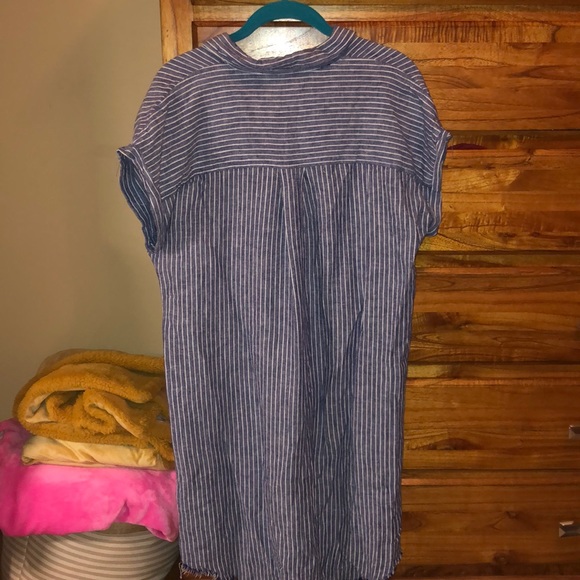 Navy & White Striped Dress - Picture 2 of 2